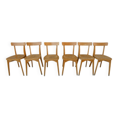 6 chaises de bistrot luterma vintage