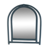 Miroir en rotin peint vert sauge