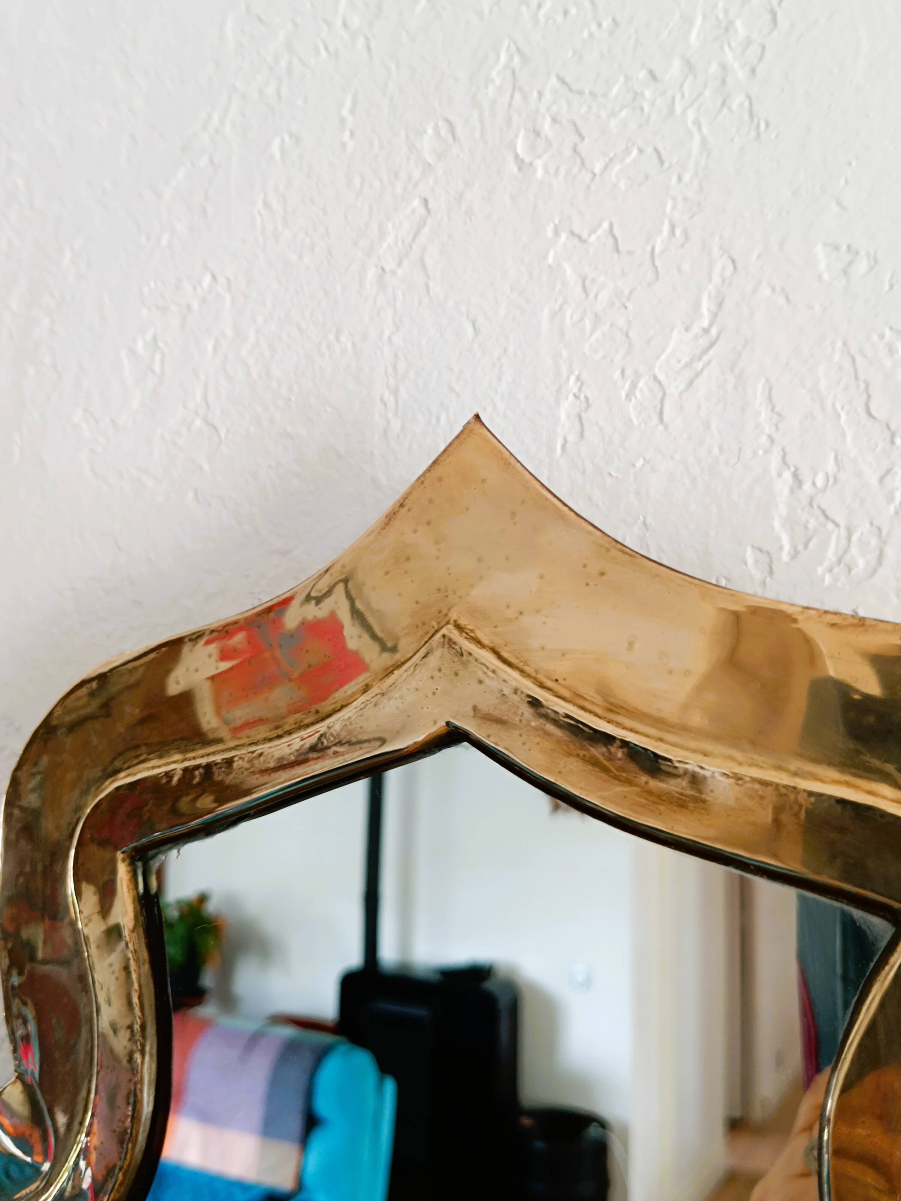 Moroccan brass mirror
