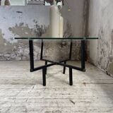 60s glass coffee table