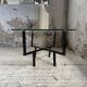 60s glass coffee table