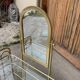 Vintage dressing table and stool in brass, 1950