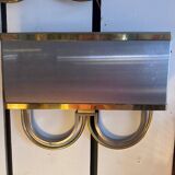 Paire d’appliques inox et laiton