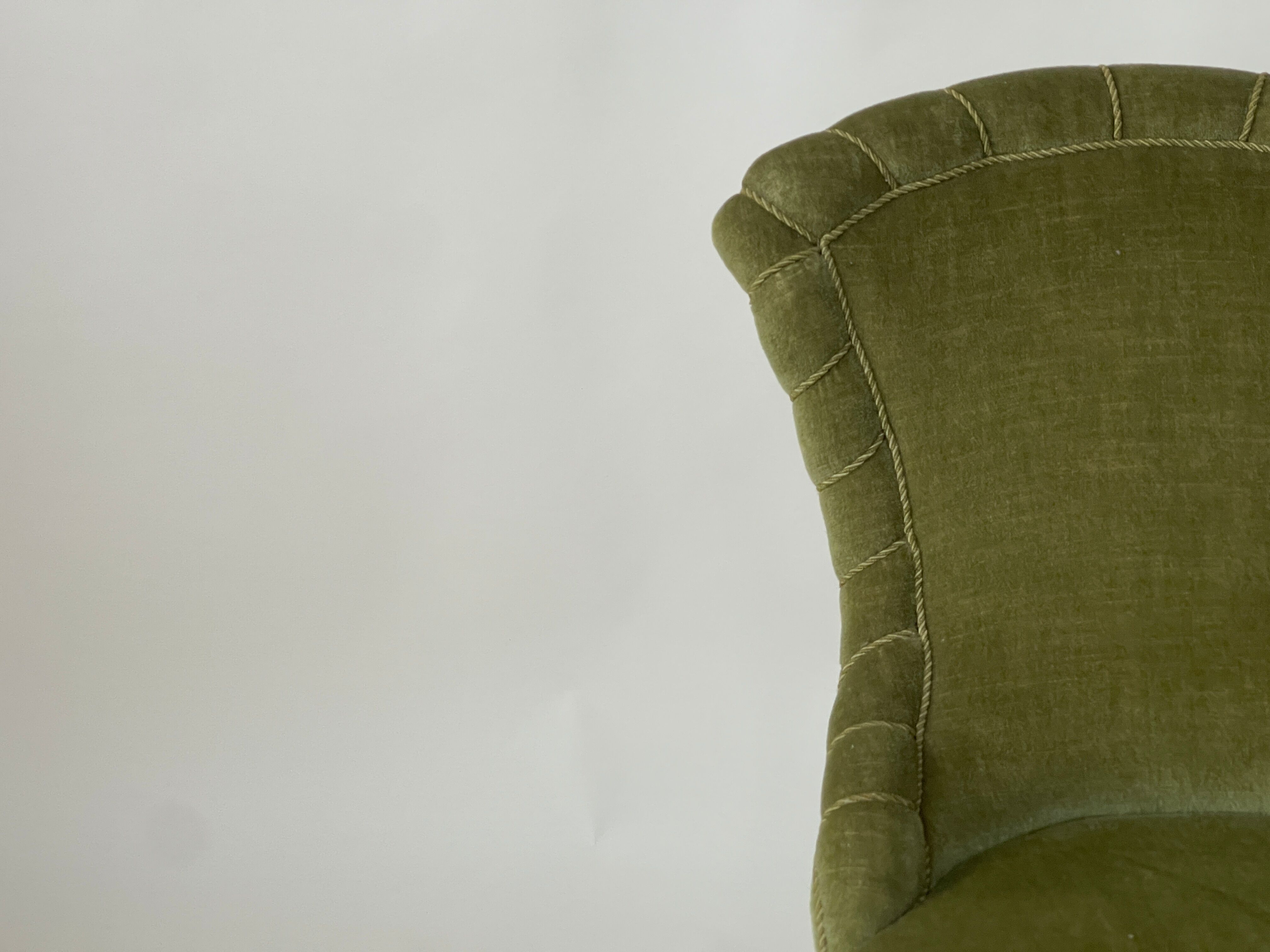 Vintage green bedroom chair