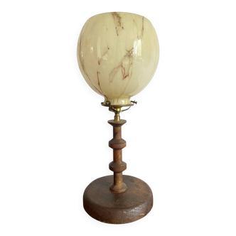Lampe Art Déco pied bobine