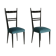 Paire de chaises Italiennes à dossiers hauts, 1950