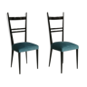 Paire de chaises Italiennes à dossiers hauts, 1950