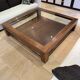 Wood and glass coffee table