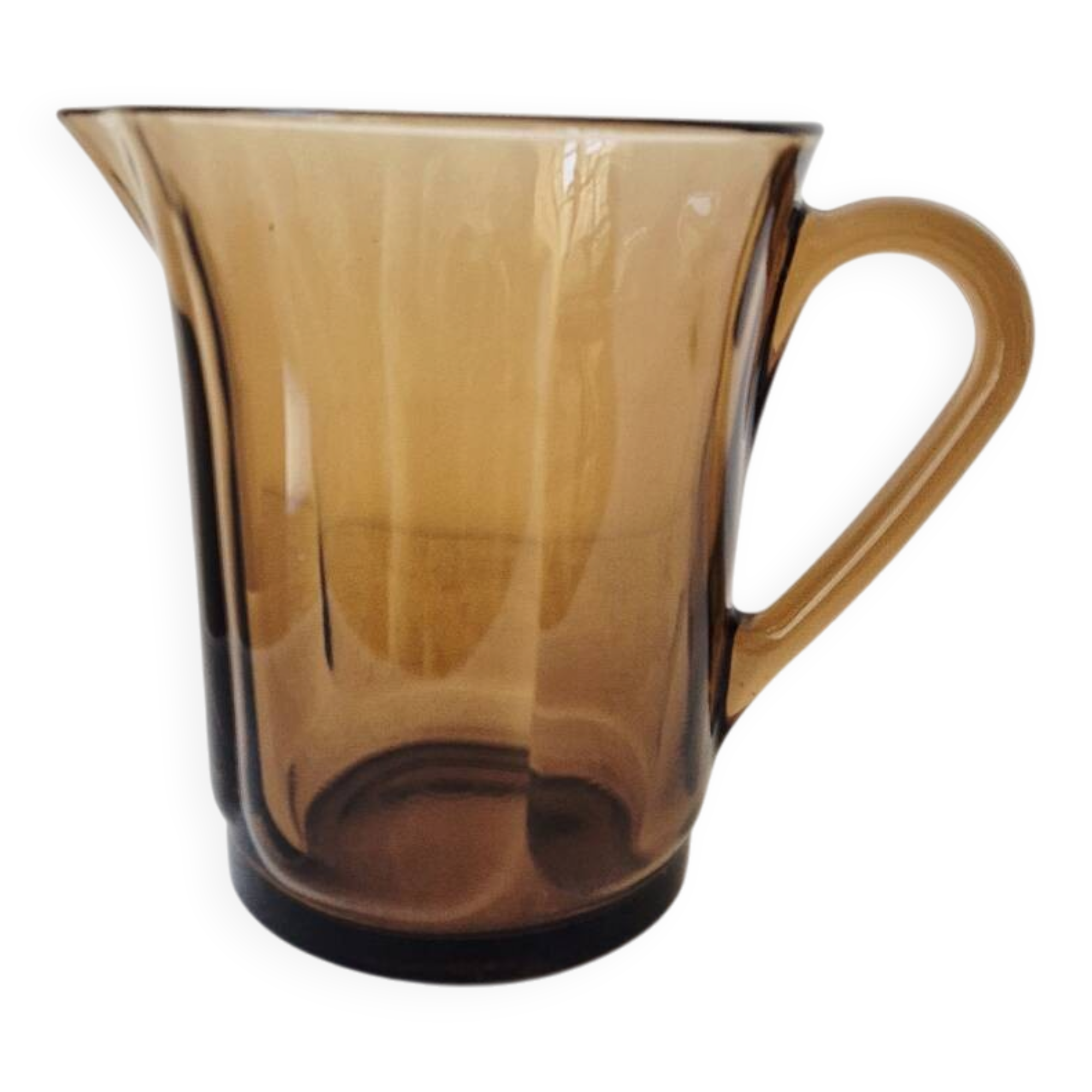 Vintage amber glass pitcher '1970s - Duralex France