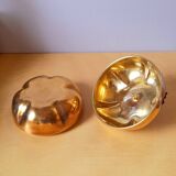 Apple and pear brass boxes from the 70s