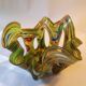 Large Makora handmade glass vase from the 70s