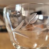 10 vintage cut glass water glasses