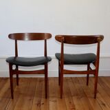 4 chairs Scandinavian 60s teak