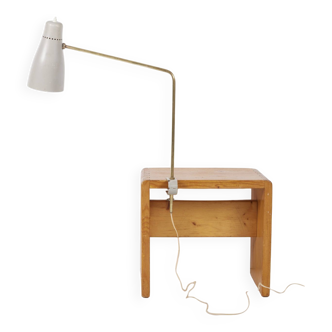 Pierre Guariche brass and aluminum lamp