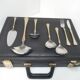 Householder Solingen Bestecke gold-plated 59 pieces in briefcase and bulk