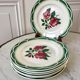 Set of 6 dessert plates Digoin Sarreguemines model "Mireille" years 30-40