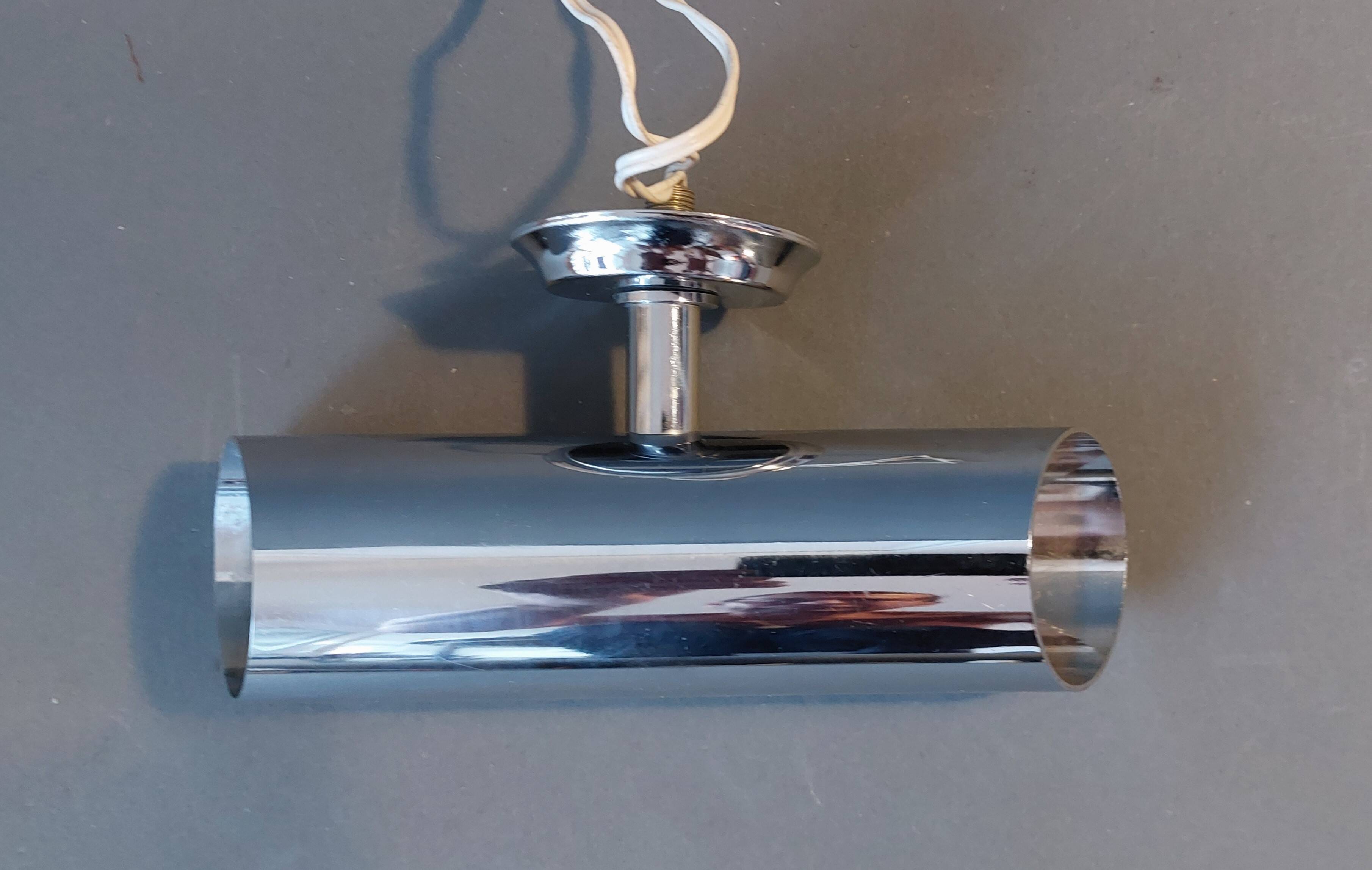 Two-light chrome wall lamp 1970.