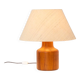 Solid teak table lamp by Kirk Copenhagen (Denmark, 1960s).