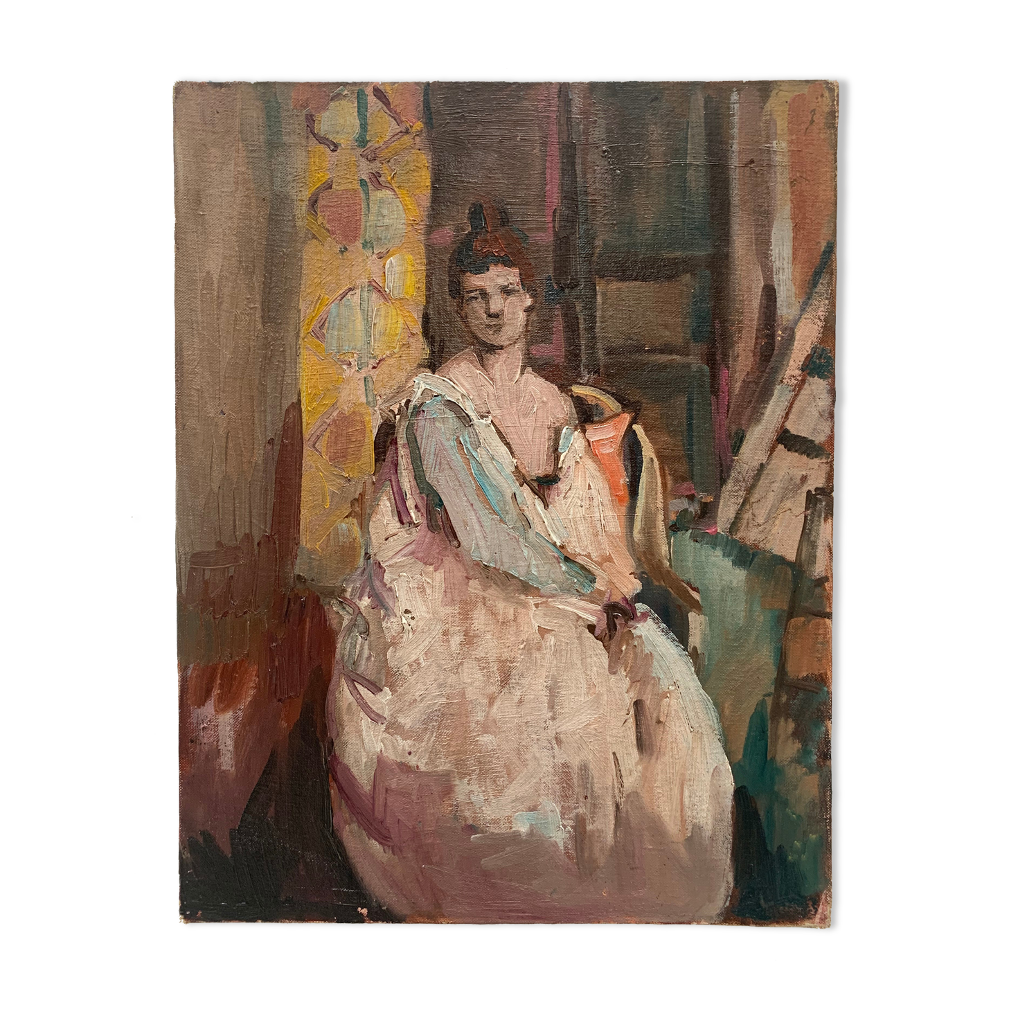 Oil painting portrait woman