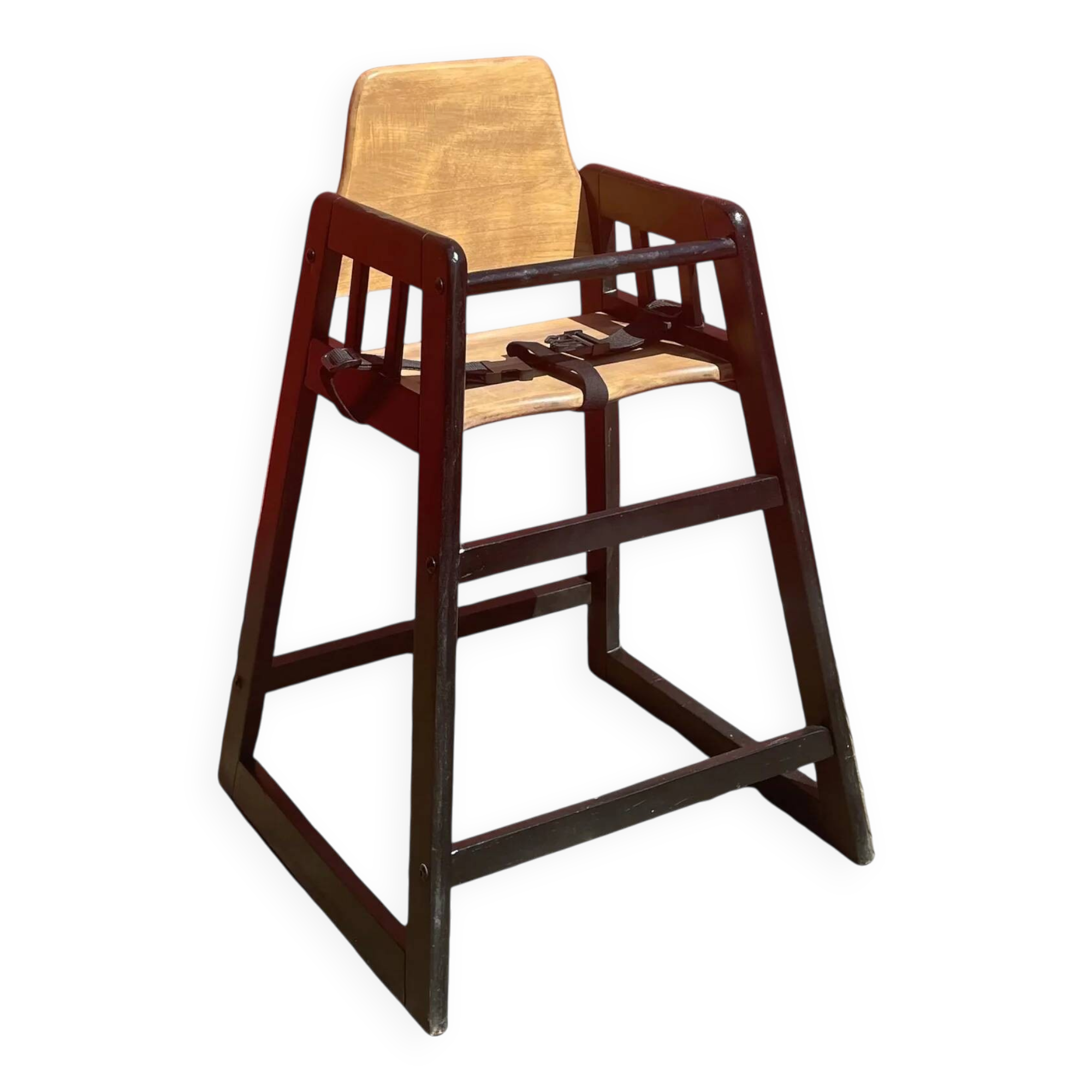 Wooden high chair for baby