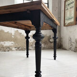 Ancient oak farm table with extensions 218 cm