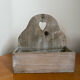 Wooden planter white patina