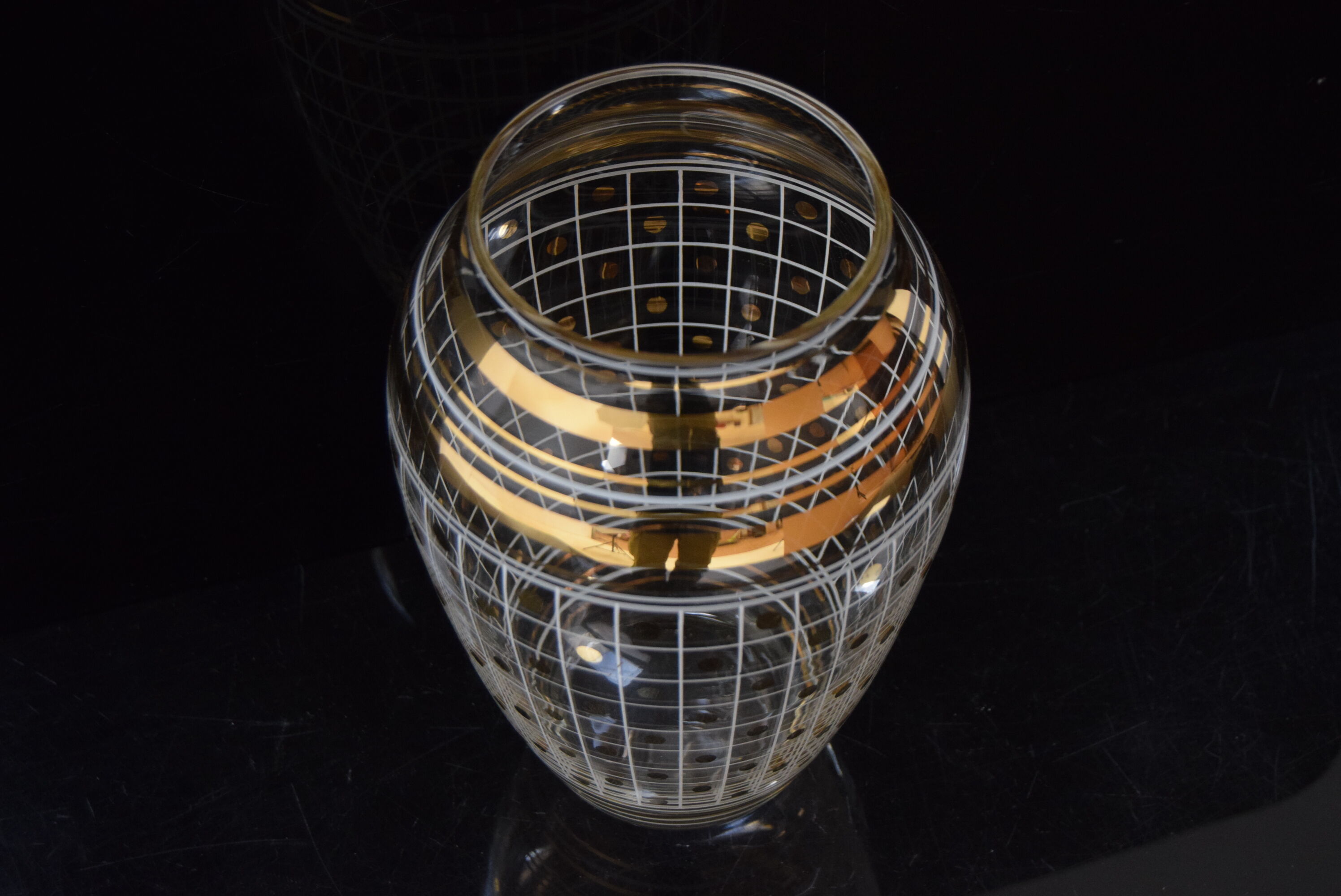 Mid-century Glass Vase,Czechoslovakia,1960'