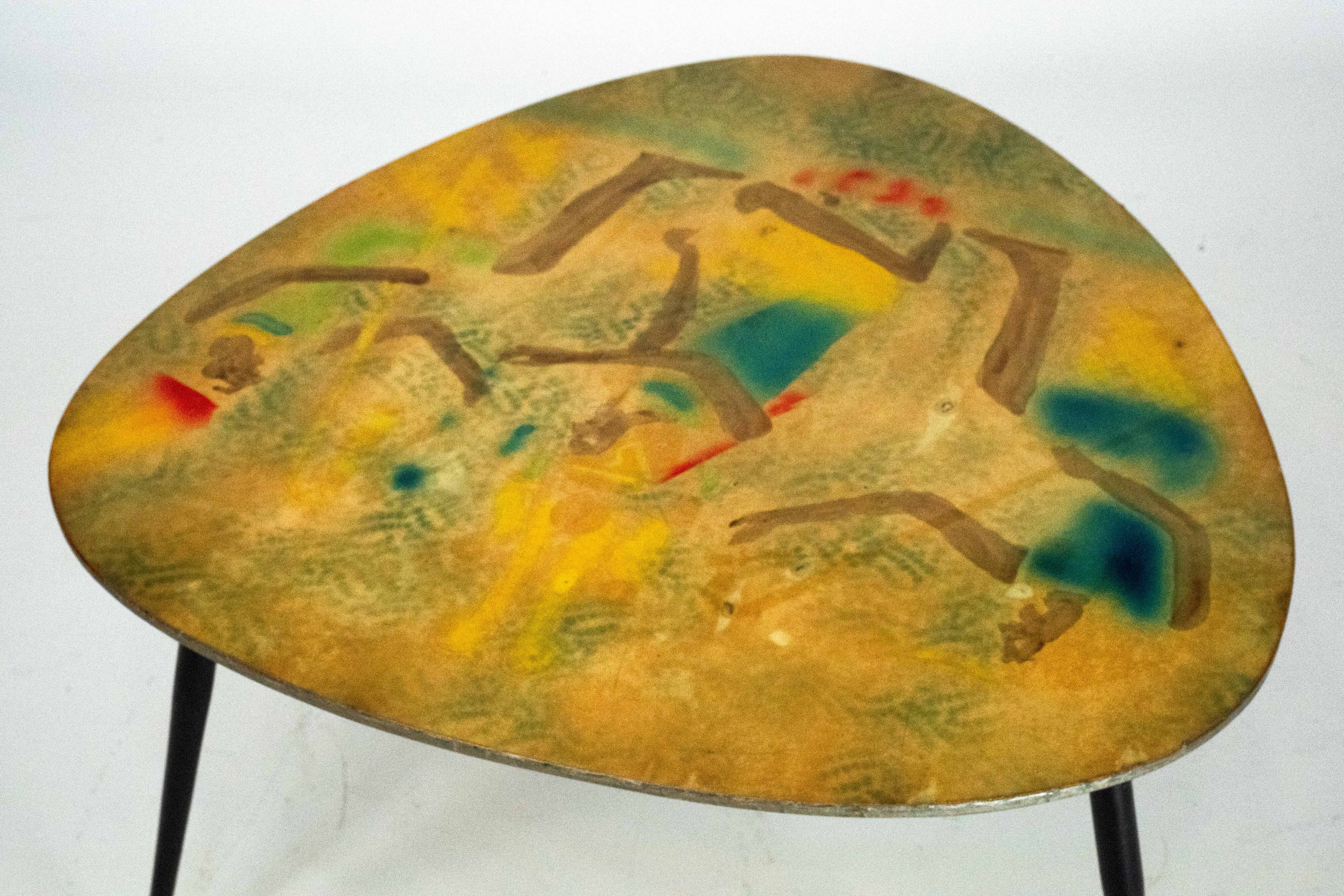 Italian Mid-Century Modern Tripod Coffee Table, 1950s