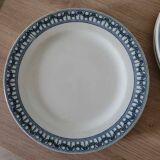 Set of 6 Terre de Fer plates from Sermaize