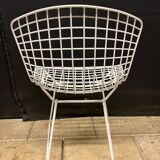 8 Vintage Harry Bertoia Wire Mesh Chairs White Lacquered Knoll