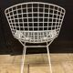 8 Vintage Harry Bertoia Wire Mesh Chairs White Lacquered Knoll
