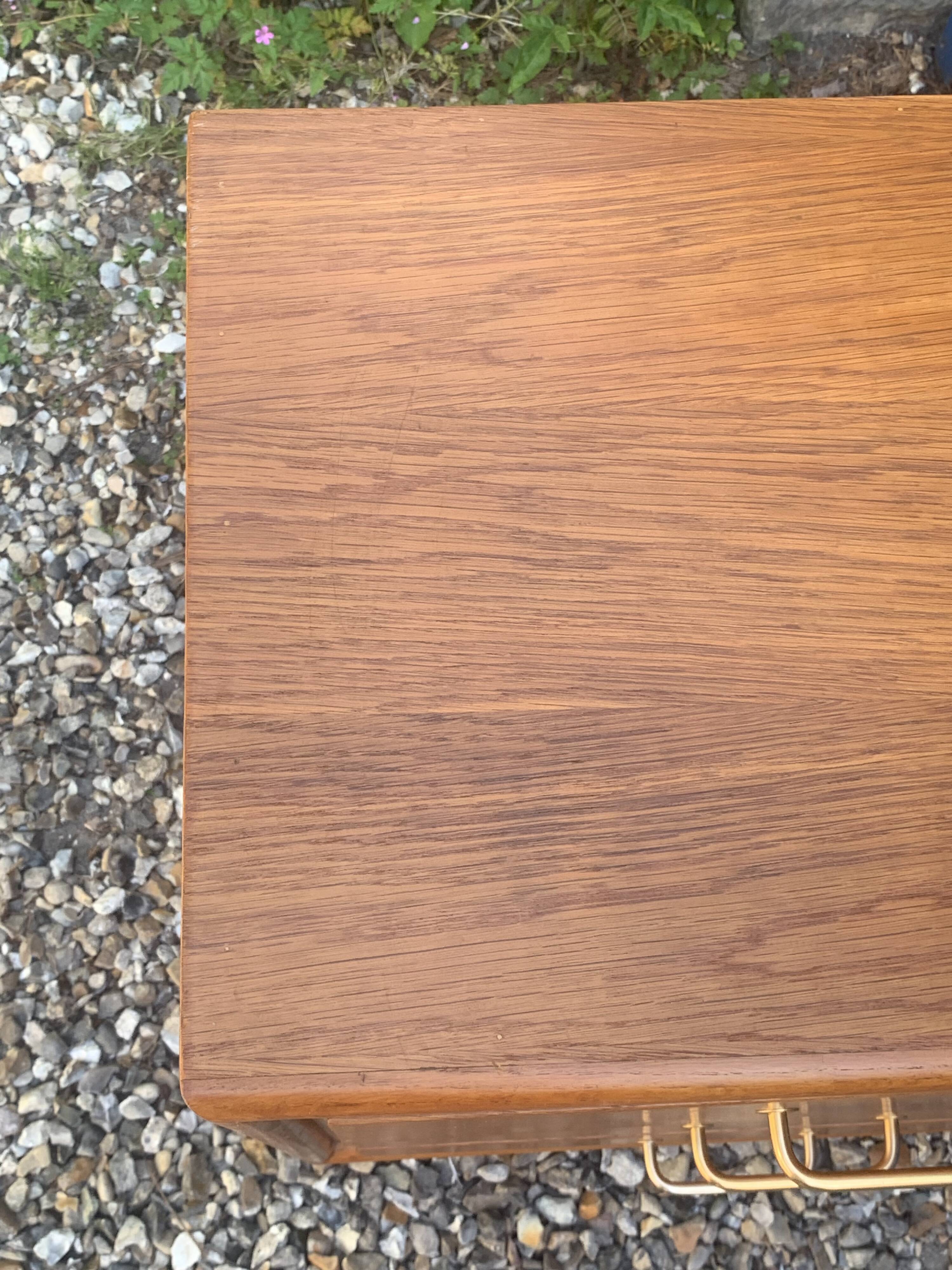 Vintage chest of drawers with oak compass legs, 1950s