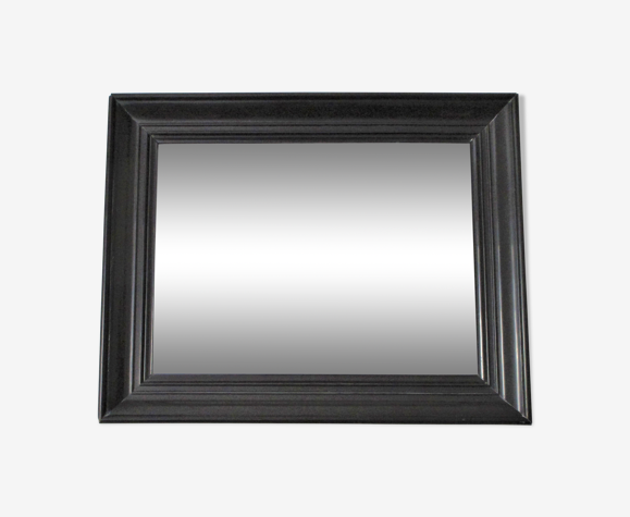 Miroir bois noirci Napoléon III XIXème 37,5 cm x 46,8 cm
