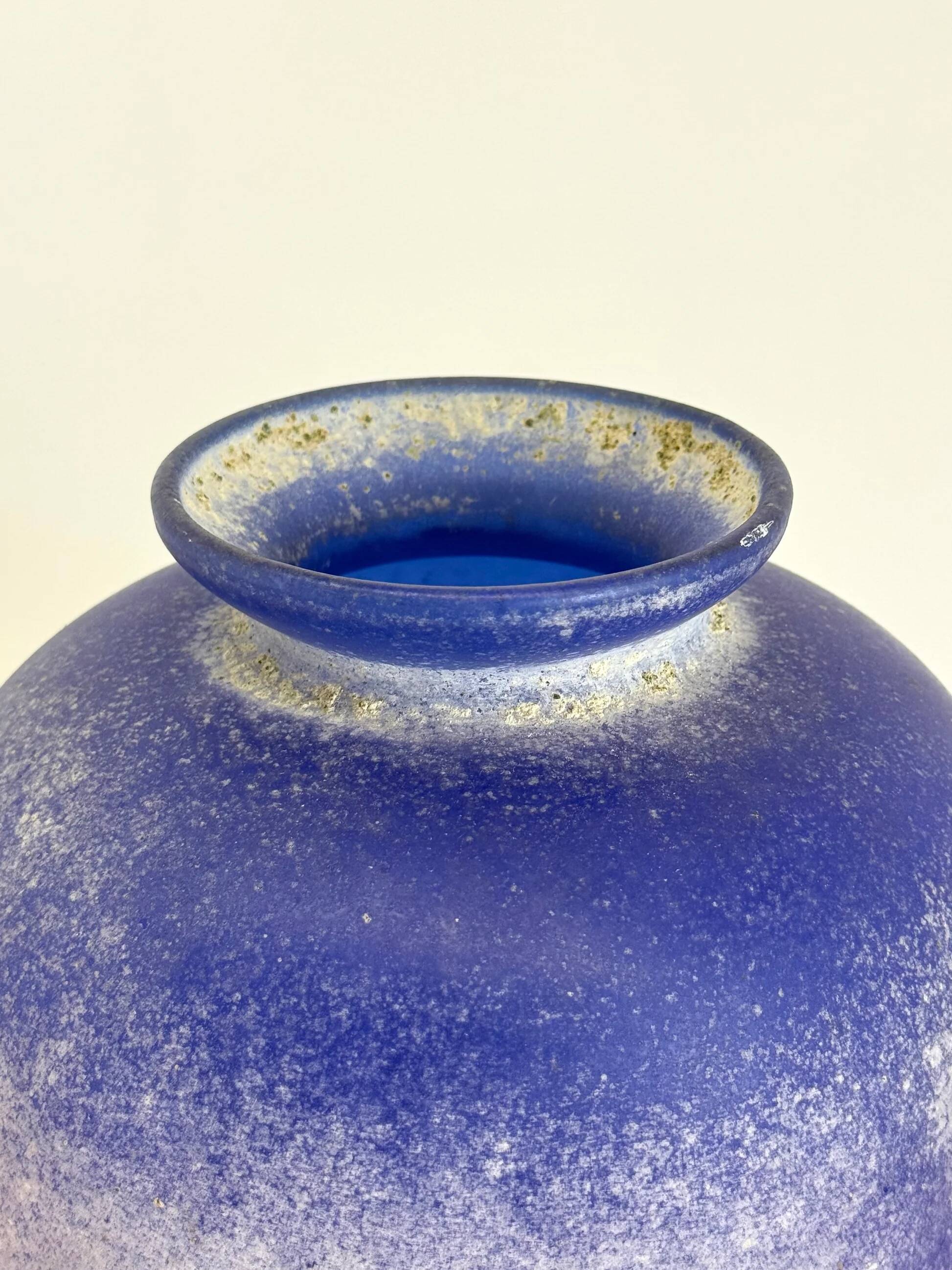 Vintage Murano amphora vase cobalt blue