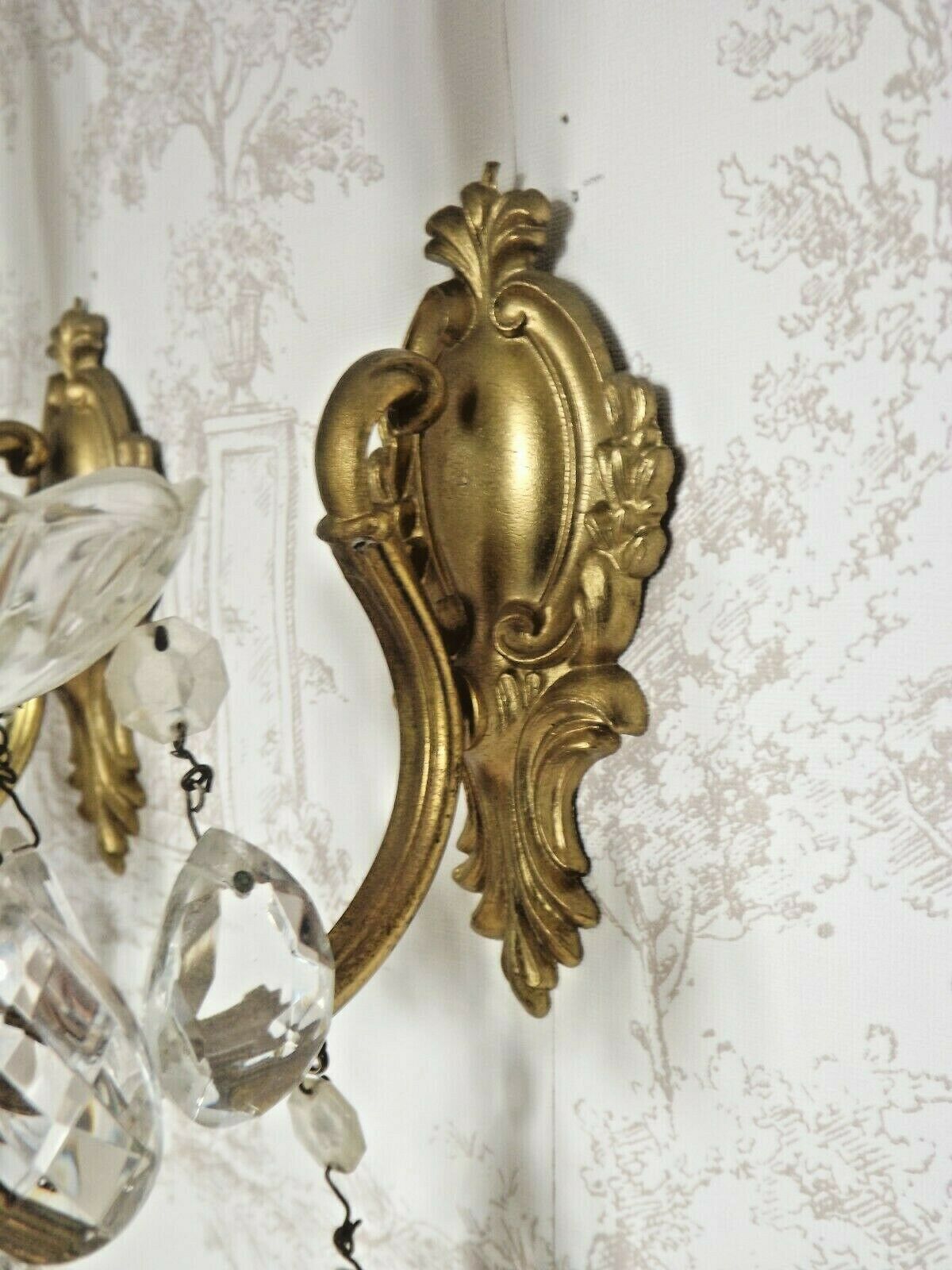 Paire d'appliques bronze