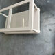 Table basse vintage crème rosé à double plateau et verre