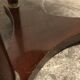 Side table tripod Empire style in solid mahogany and grey marble tray
