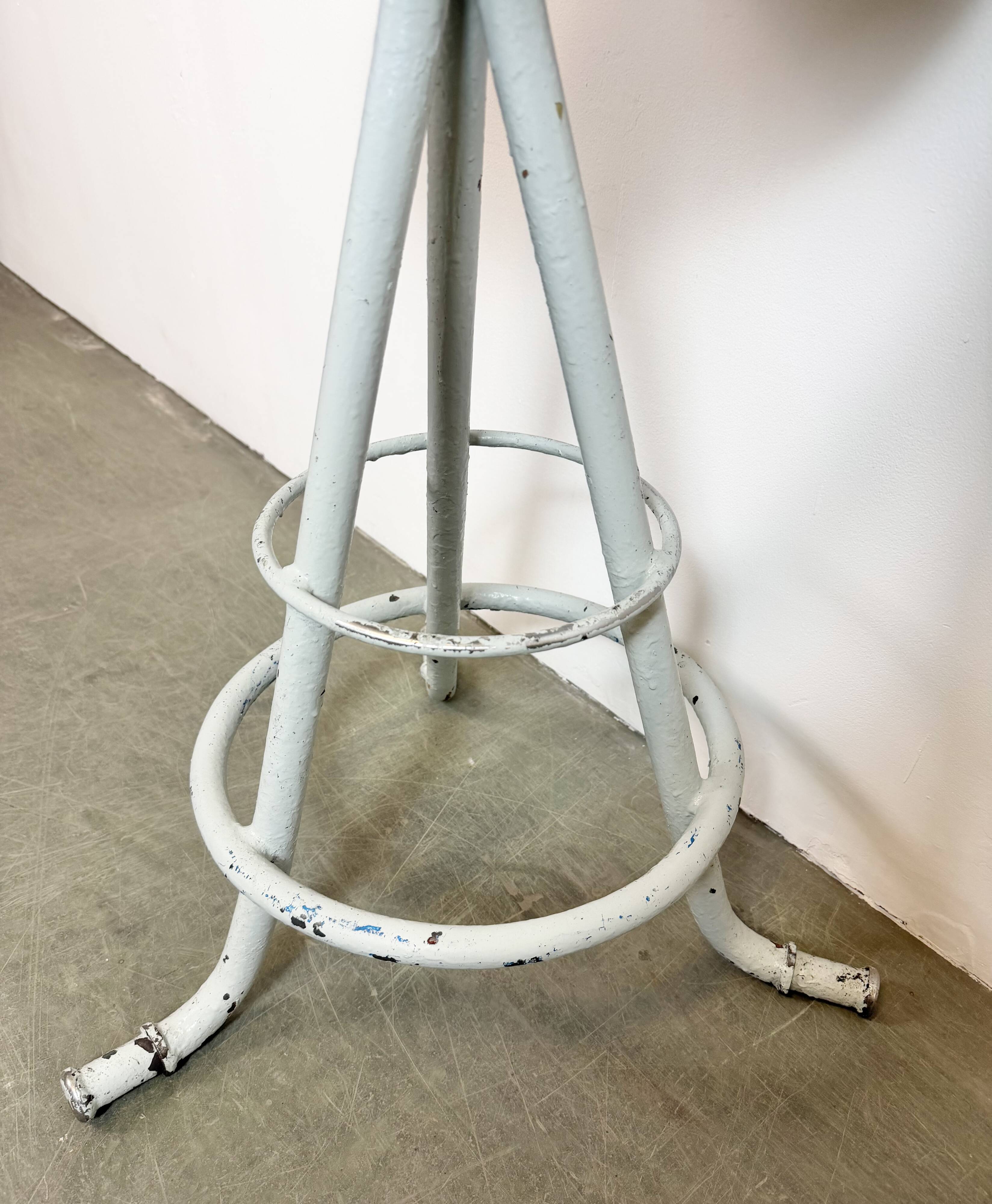 Grey Industrial Workshop Stool, 1960s