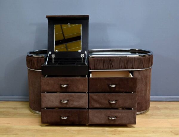 Coiffeuse et son Pouf, design Italien – 1970