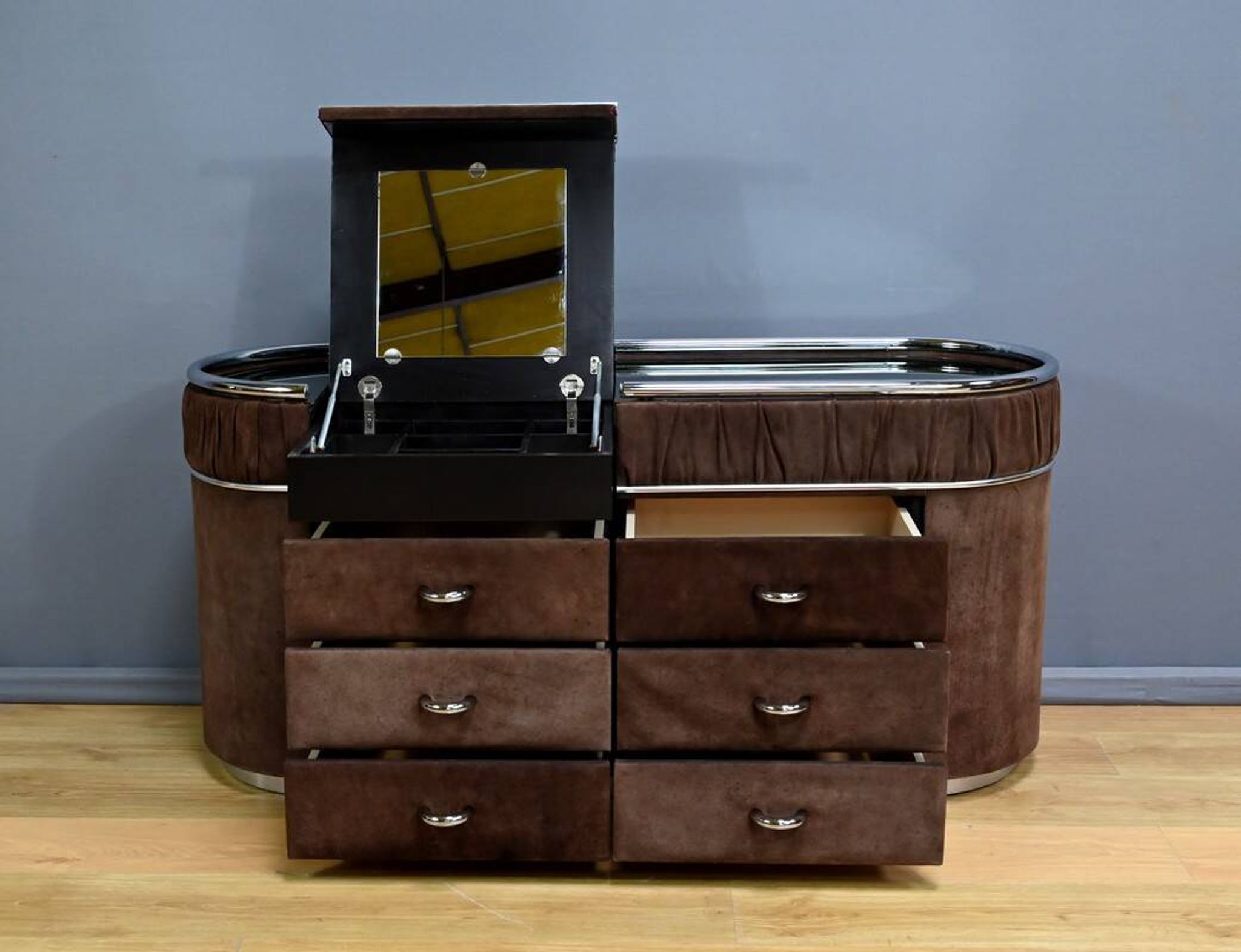 Coiffeuse et son Pouf, design Italien – 1970