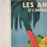 Affiche vintage Nach Westindien und Mittelamerika