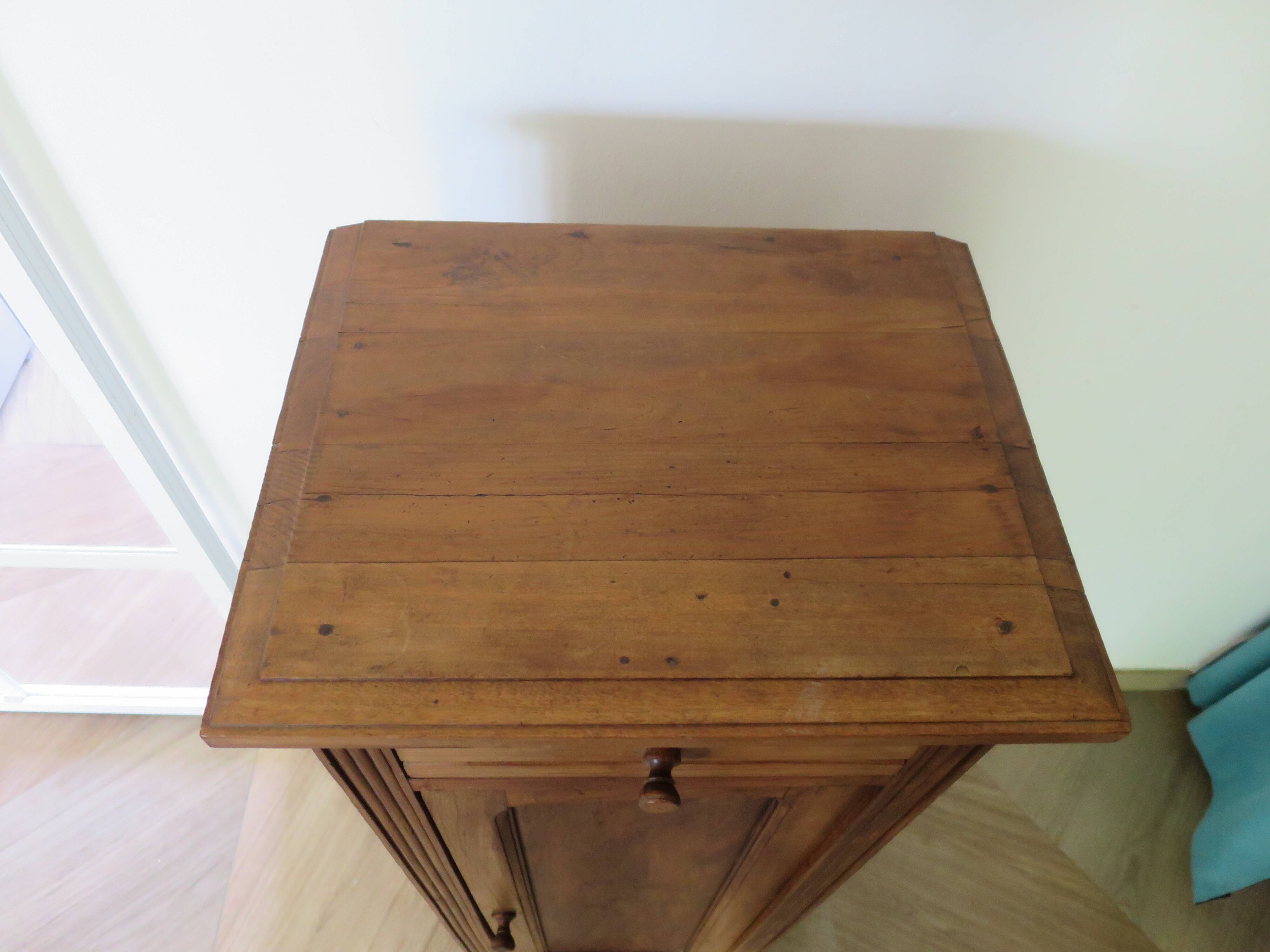 vintage - jam cabinet - side table - 1 drawer - 1 door - rustic style