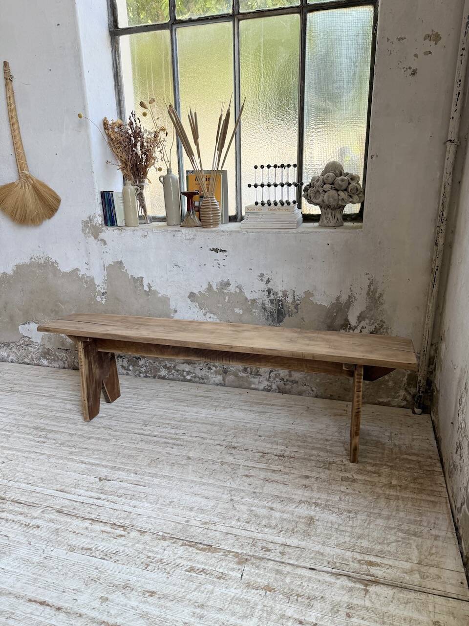 Paire de bancs de ferme en chêne