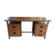 Bureau bois et métal années 70