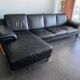Leather corner sofa