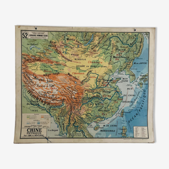 Map Vidal Lablache China Physics