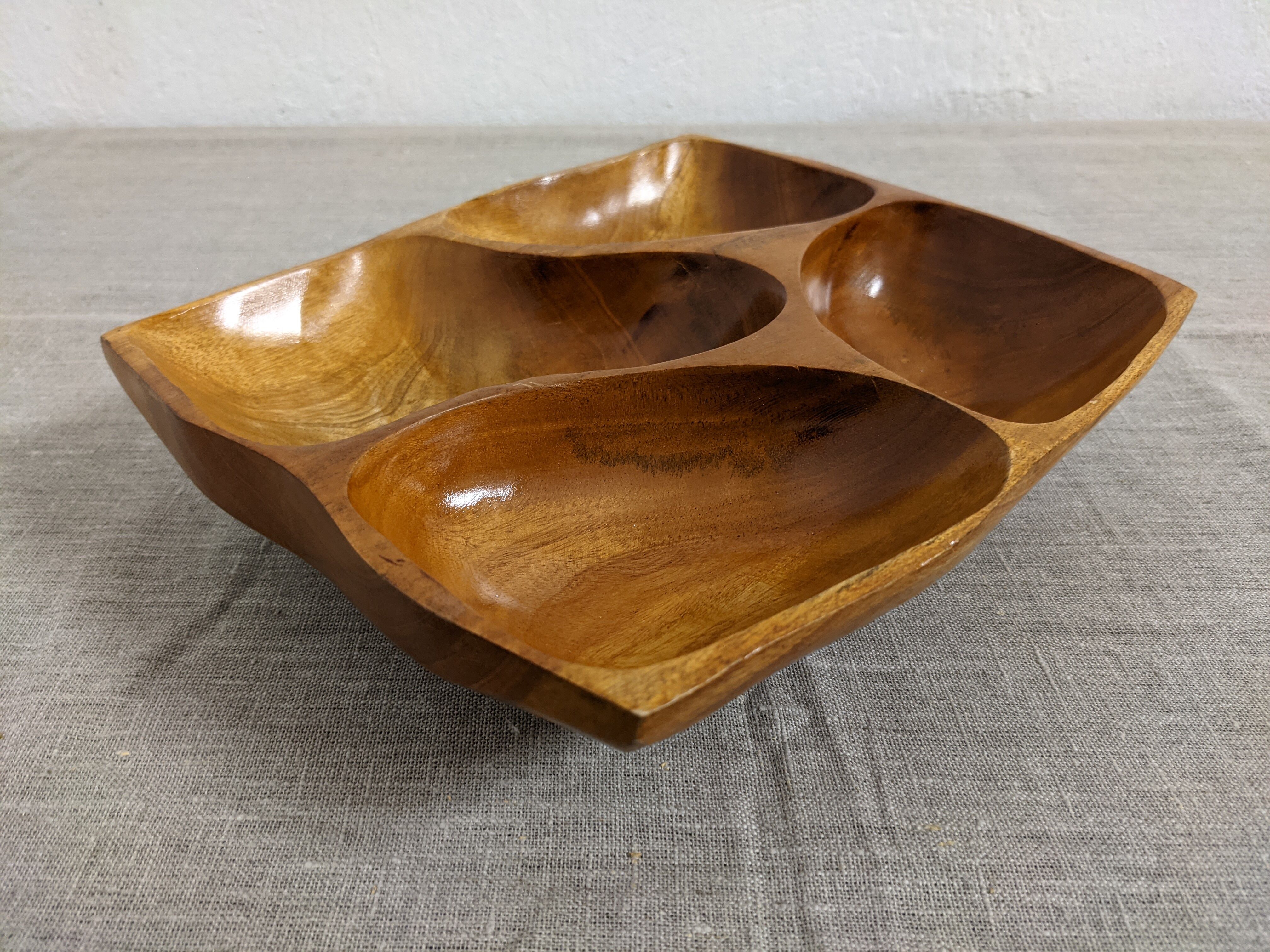 Teak ramekin cup from the 70s