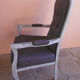 GREY PATINATED VOLTAIRE ARMCHAIR AND ANTHRACITE FABRIC