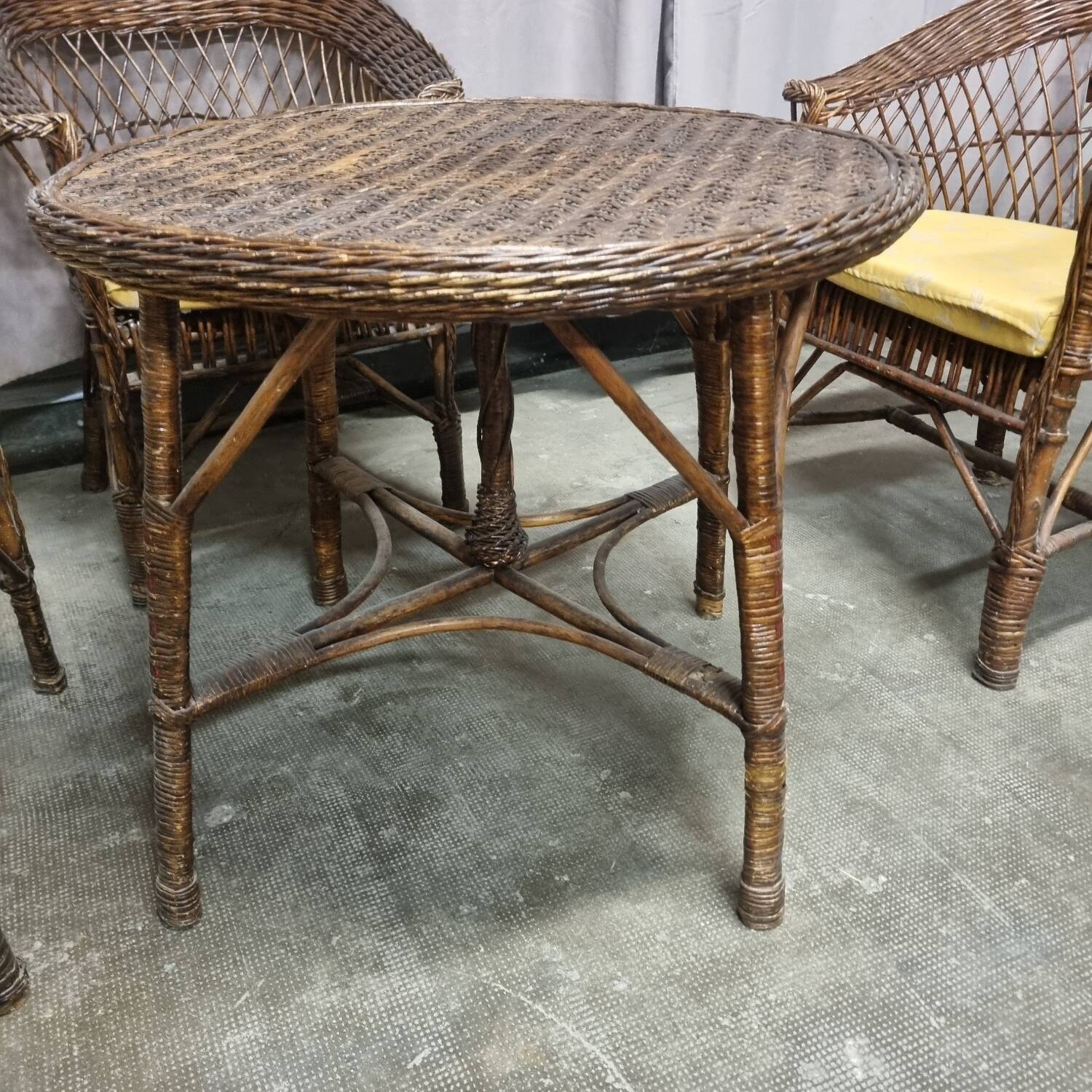 Dark rattan winter garden furniture