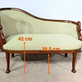Small Mahogany Backsplash Daybed, Return from Egypt Style – Early 20th Century